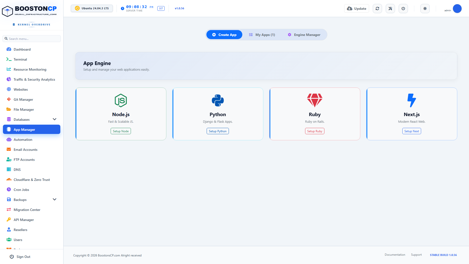BoostonCP App Manager