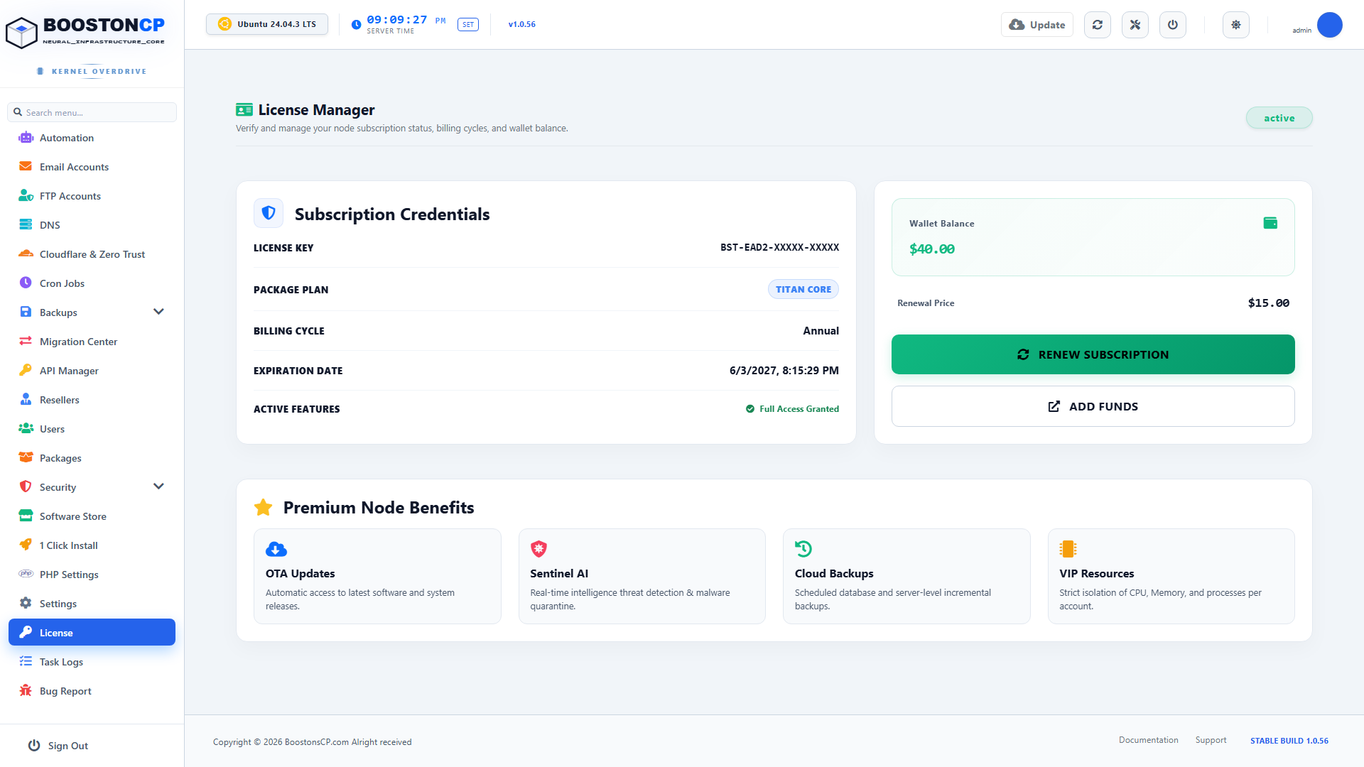 BoostonCP License Manager