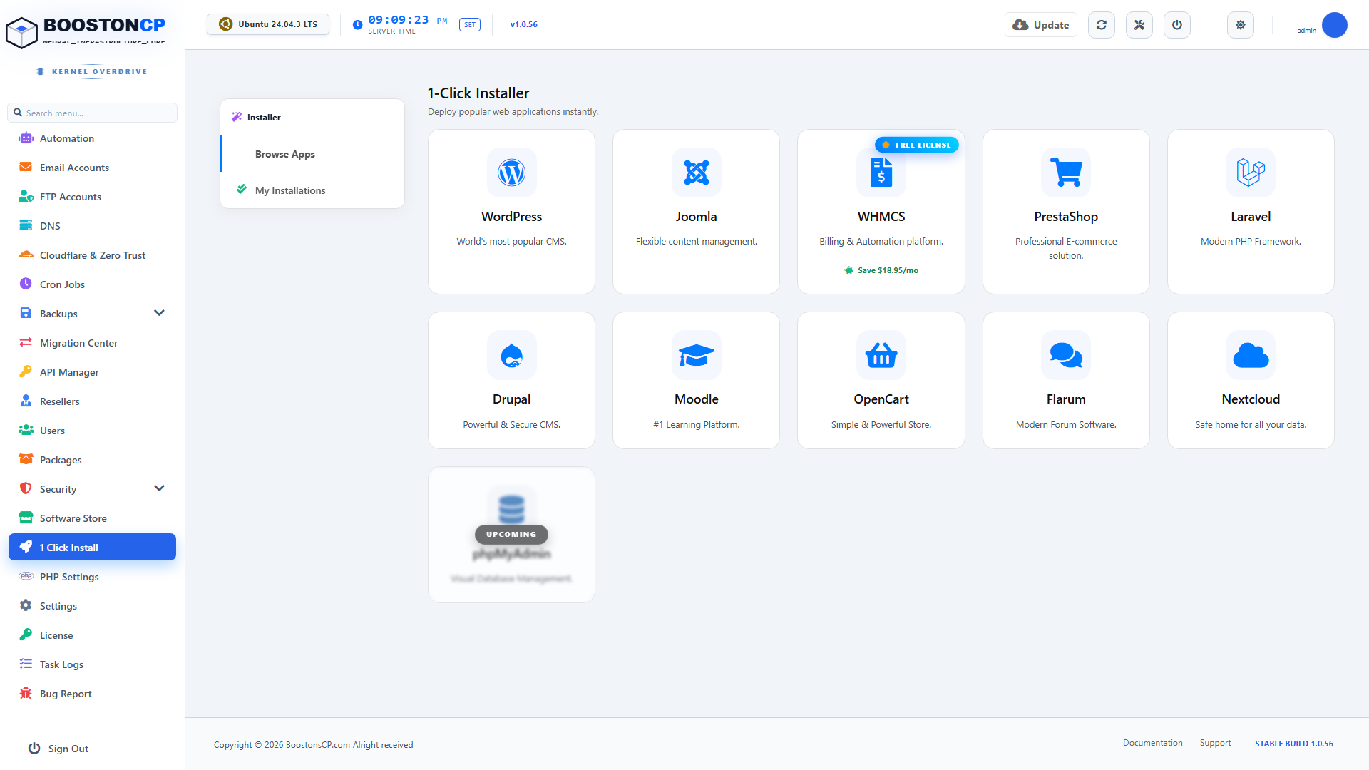 BoostonCP 1-Click Installer