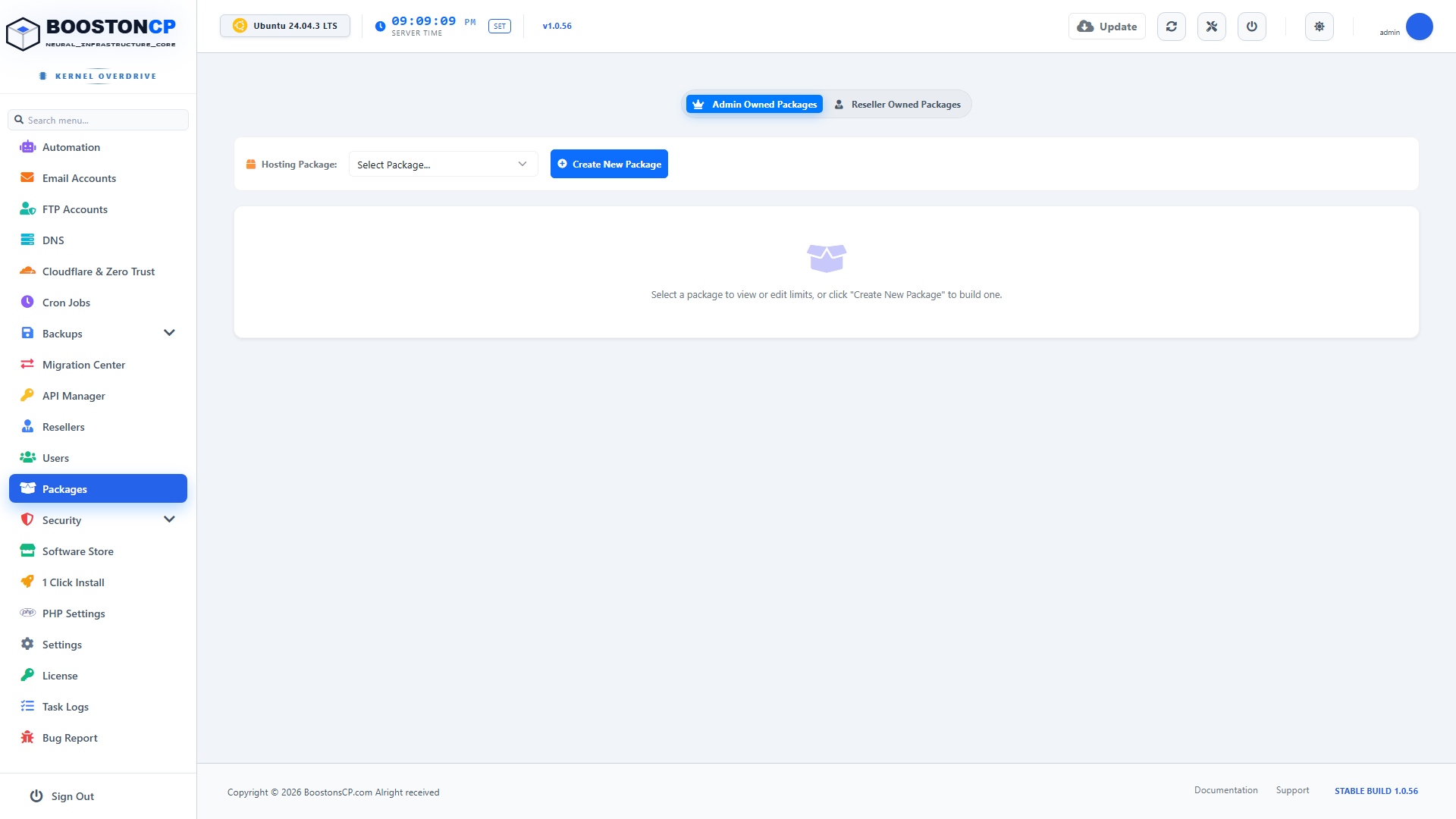 BoostonCP Packages Management