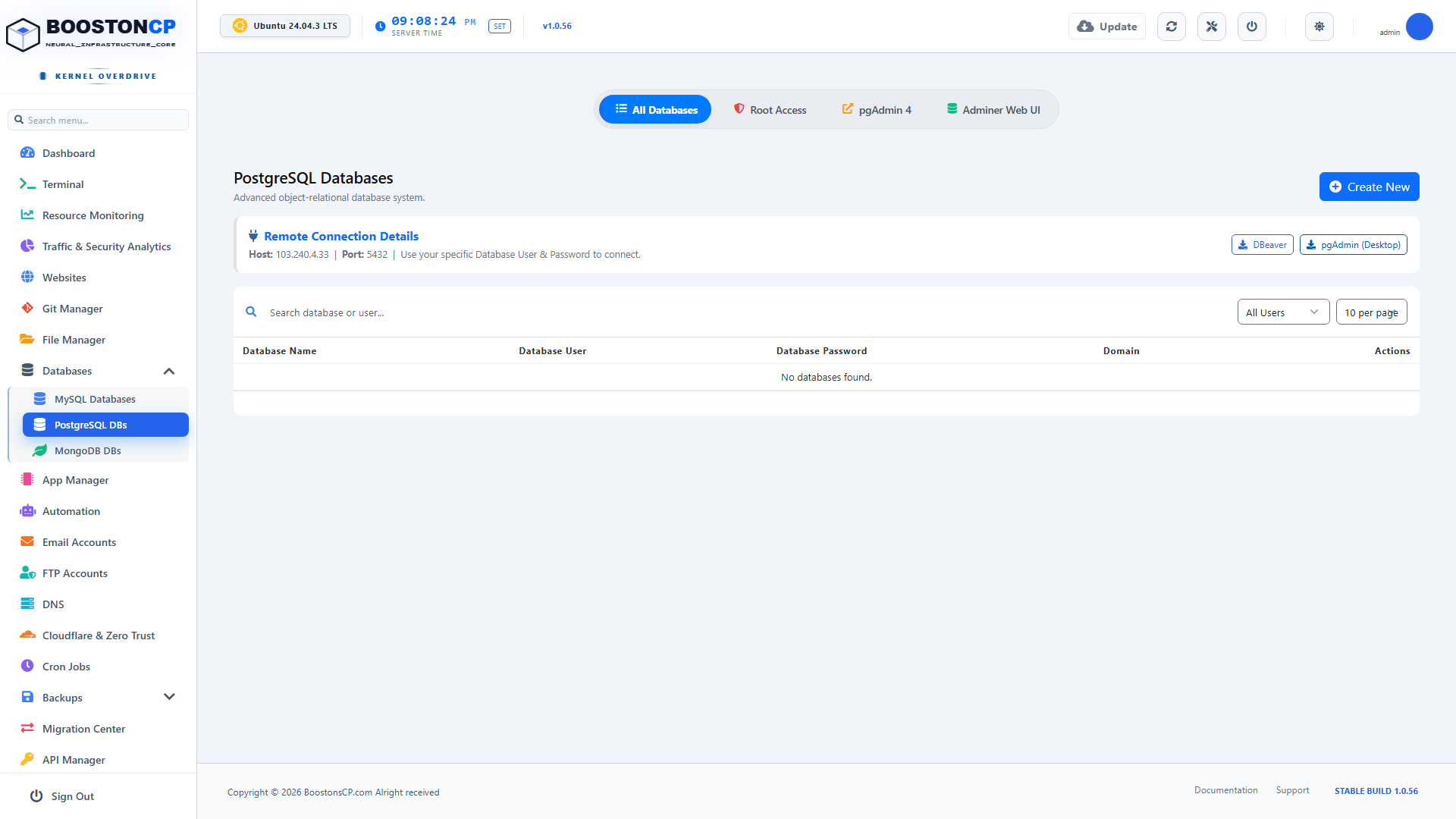 BoostonCP PostgreSQL Databases
