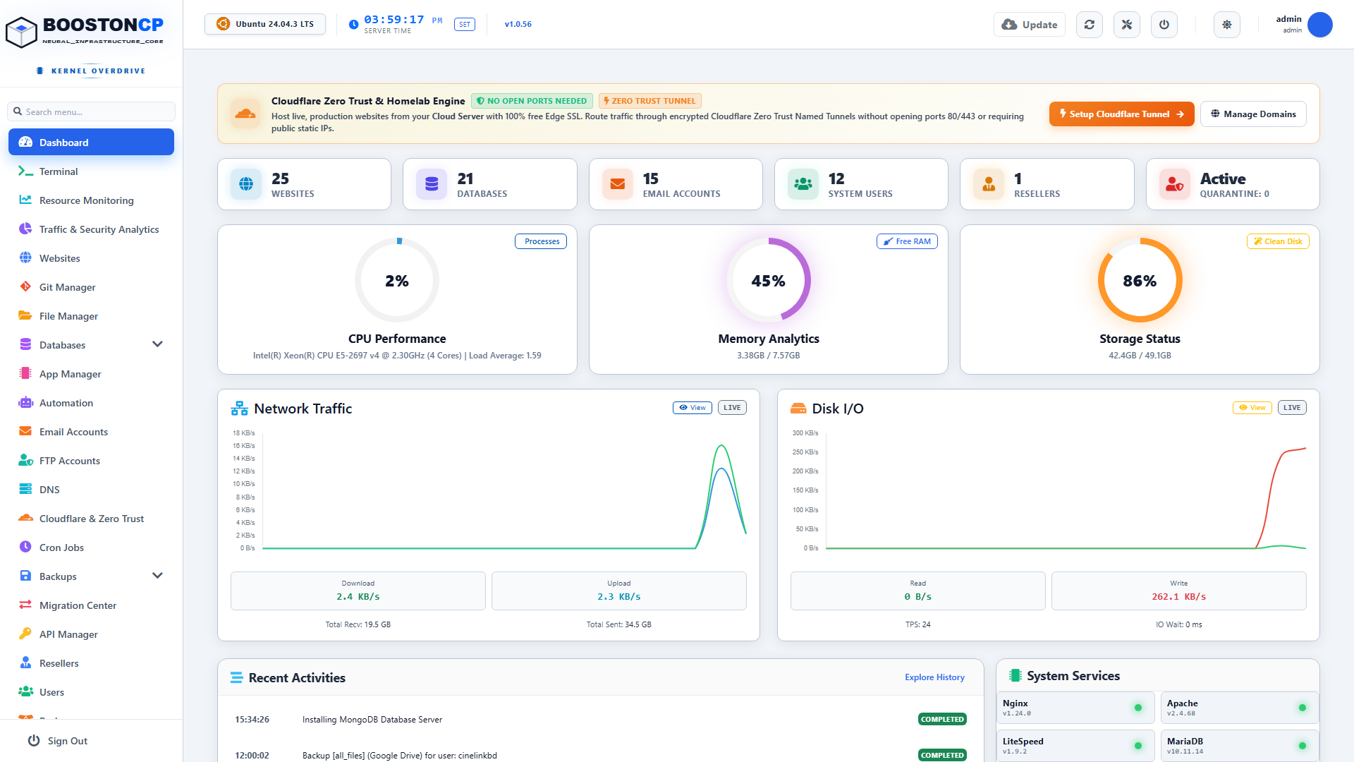 BoostonCP Stateful Firewall Hardening: Zero Open Inbound Ports with Default Drop Policy