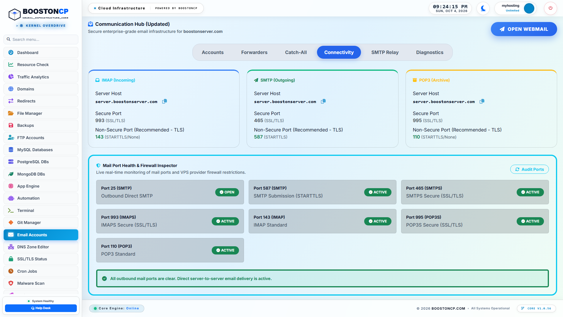 BoostonCP Mail Client Configuration