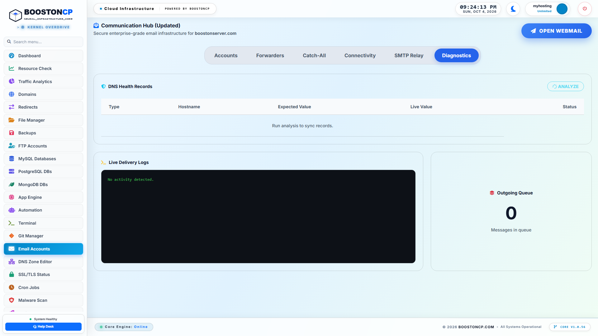 BoostonCP Email DNS Diagnostics