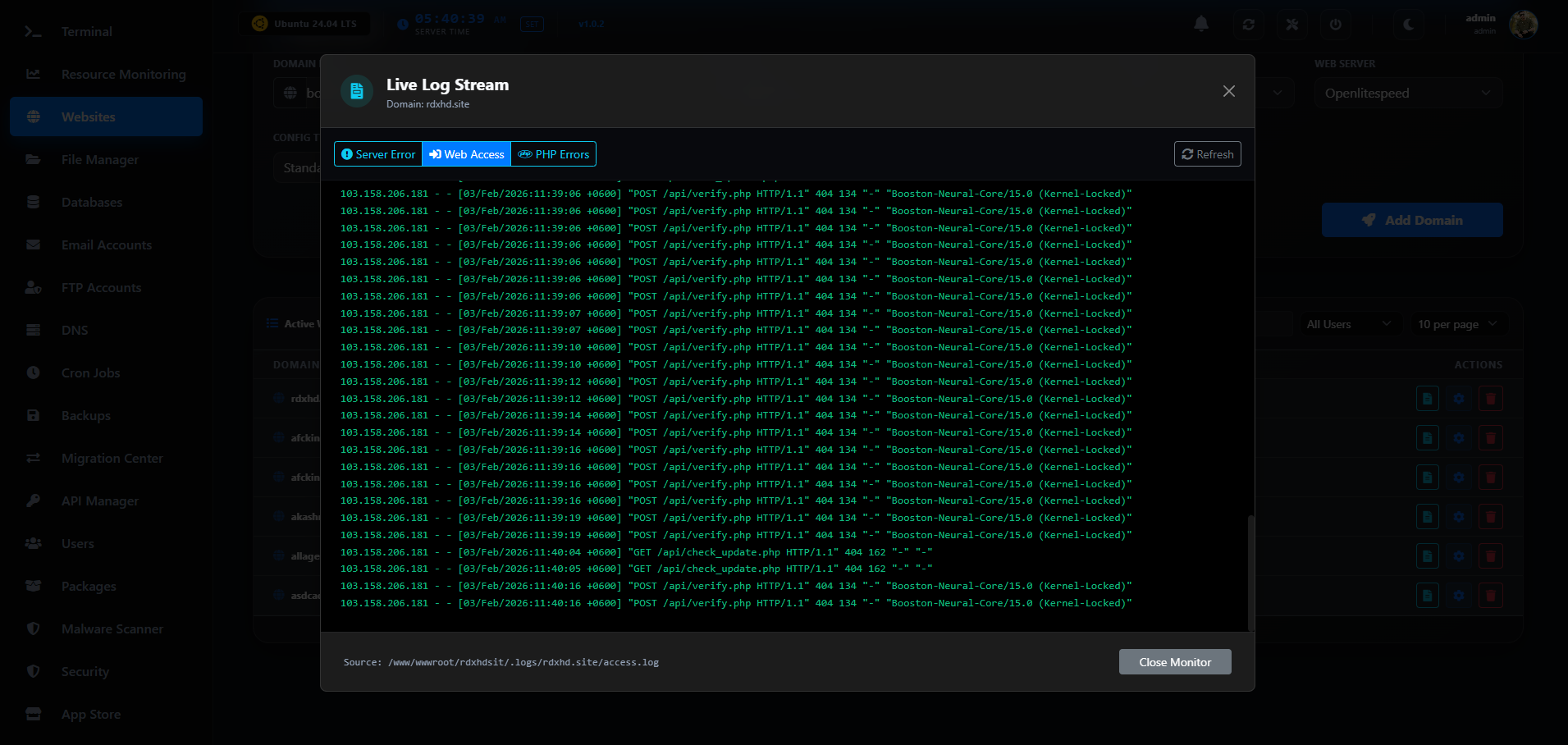 Apache Server Management BoostonCP