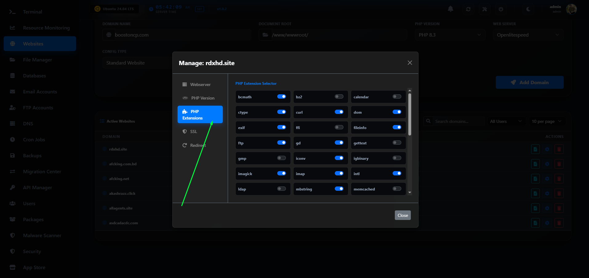BoostonCP High Performance Server Dashboard