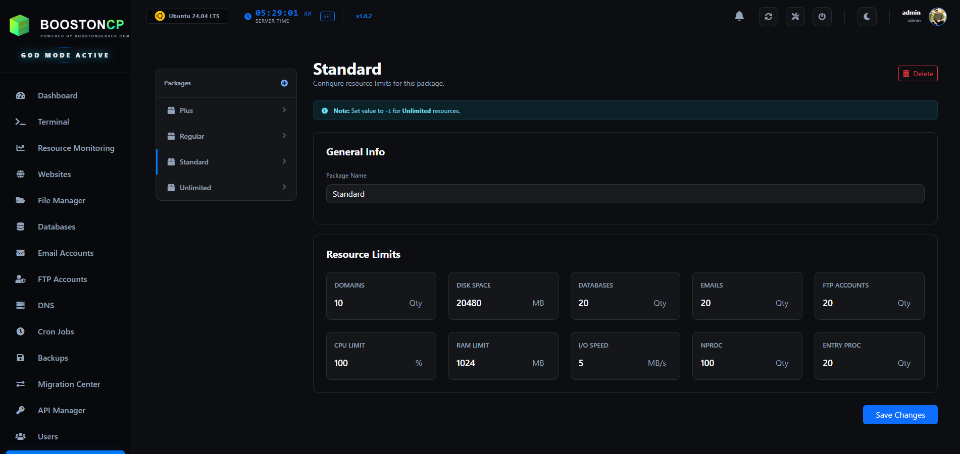 BoostonCP Native Resource Monitor Interface