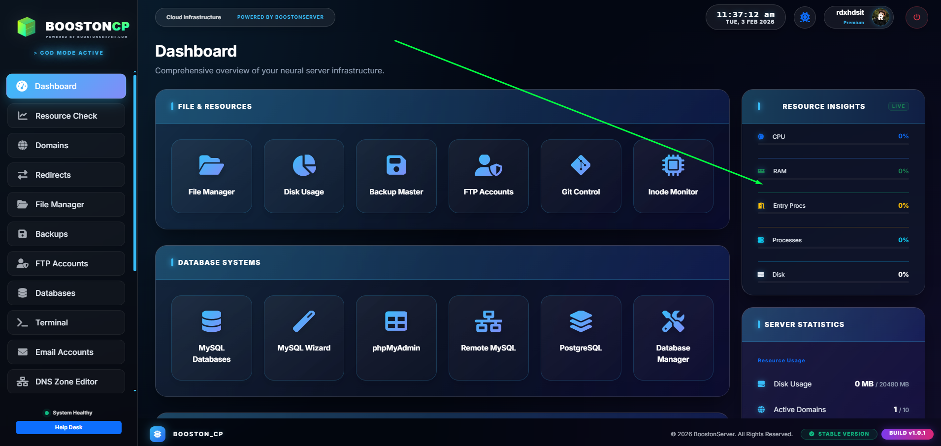 BoostonCP Native Resource Monitor Interface