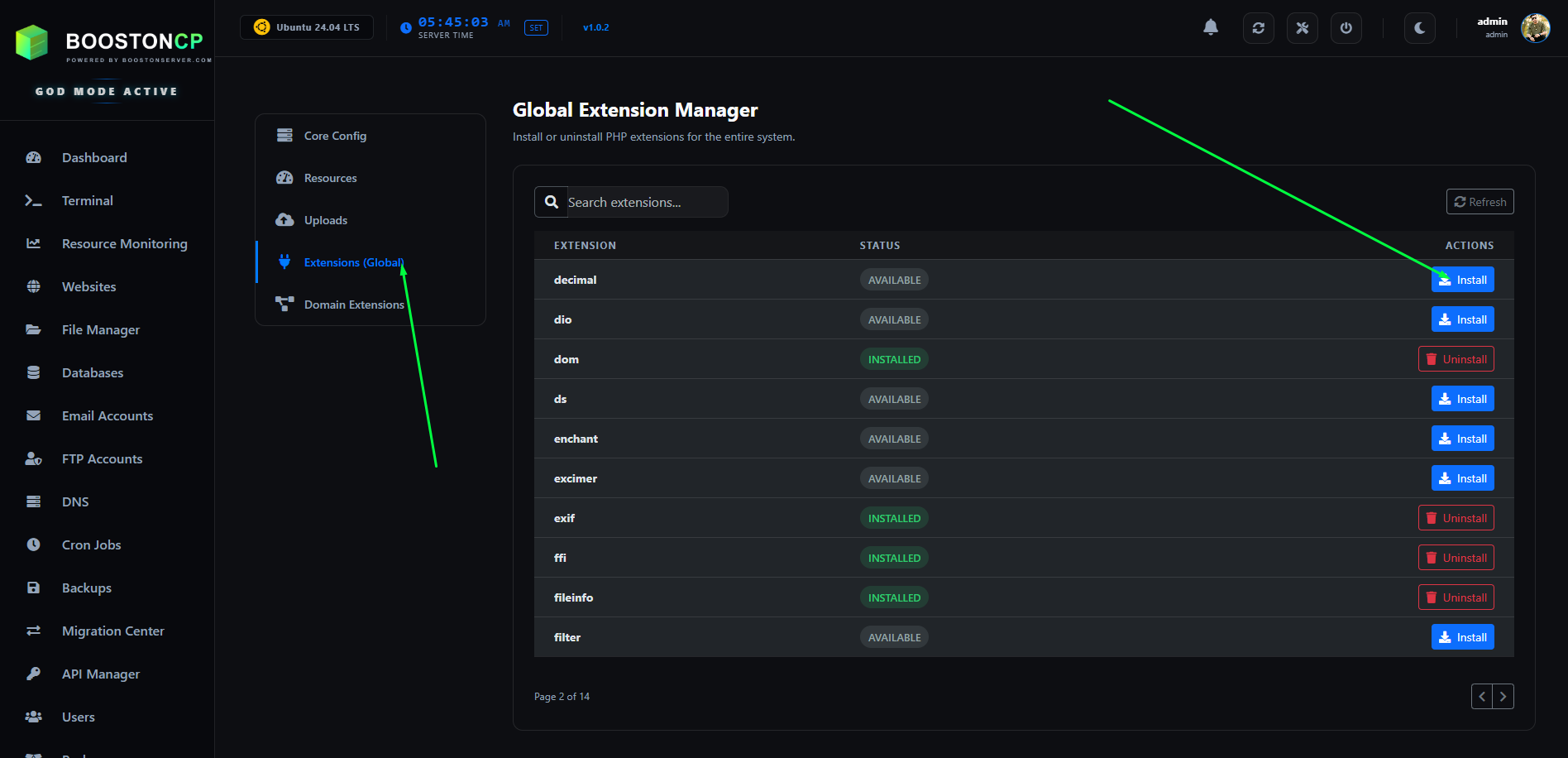 BoostonCP Native Resource Monitor Interface
