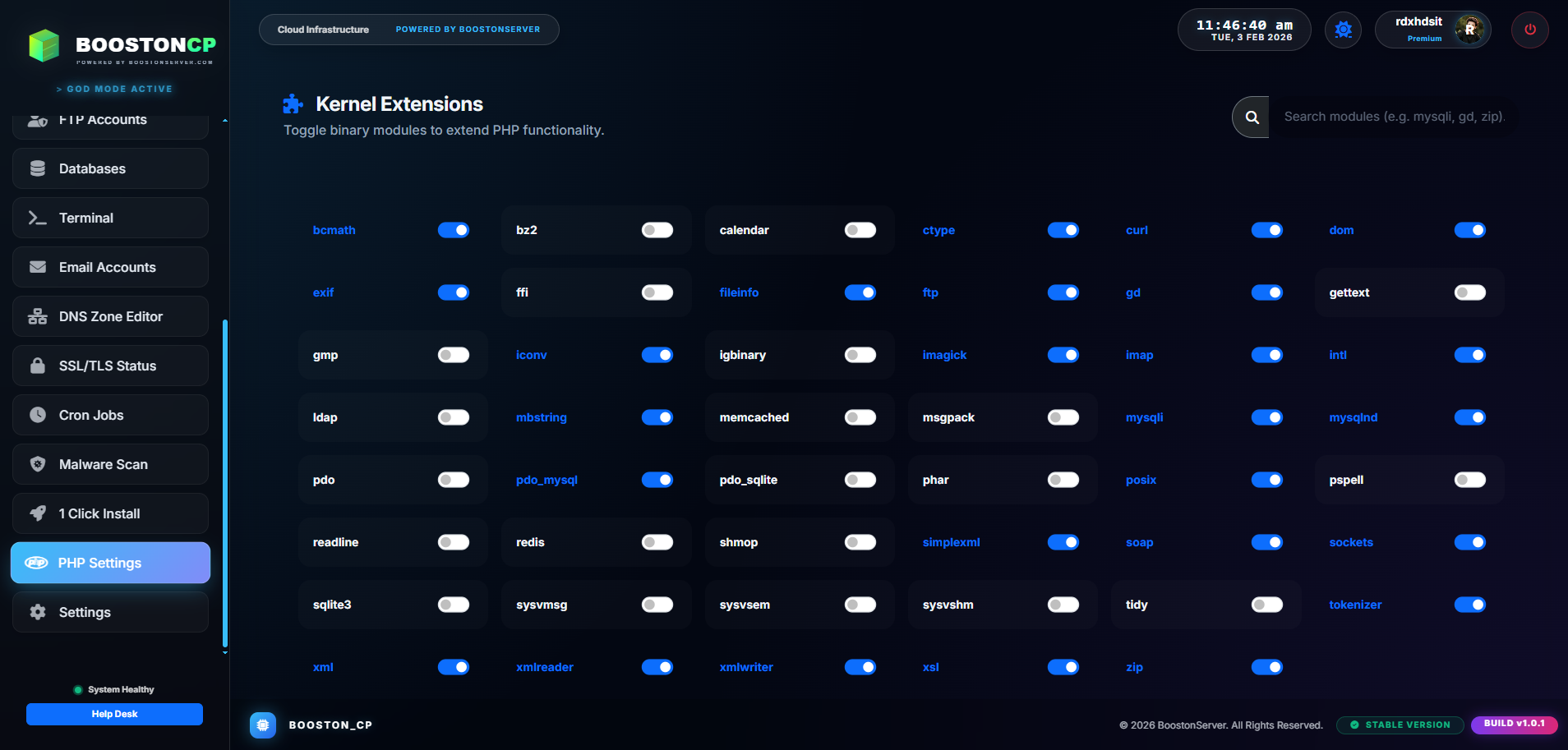 BoostonCP Native Resource Monitor Interface
